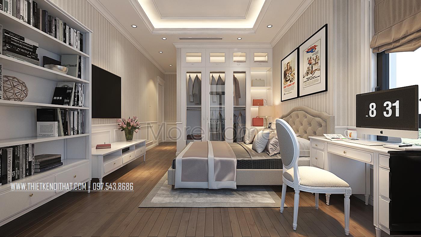Thiết kế nội thất phòng ngủ cho biệt thự Vinhomes GreenBay